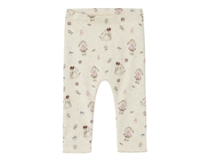 Beige meleret leggings med print af små kaniner fra Name It 13235914 peyote melange